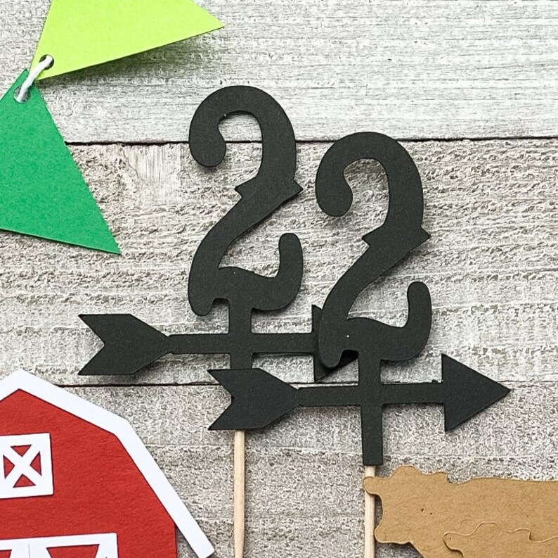 Farm Barnyard Cupcake Toppers Barn Animal Theme Dessert Table Etsy