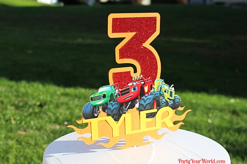Blaze And The Monster Machines Inspired Personalized Cake Etsy
