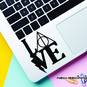 Disney Decal HARRY LOVE Laptop Stickers, Laptop Decal, Macbook Decal, Car Decal, Vinyl Decal