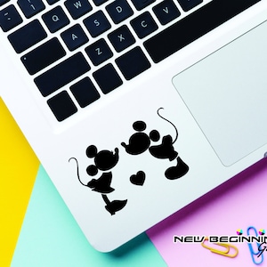 Disney Decal Mickey And Minnie Decal Laptop Stickers, Laptop Decal, Macbook Decal, Car Decal, Vinyl Decal