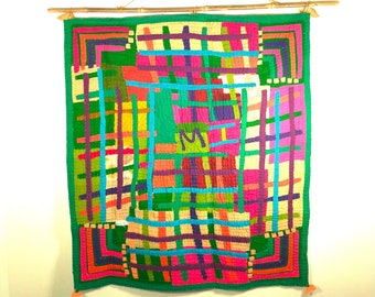 Siddi Kawandi Patchwork Baby Blanket Or Wall Hanging Textile Art