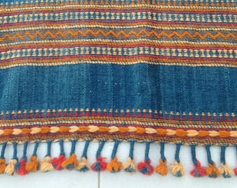 Handwoven Desi Wool (indian wool) Indigo Shawls/Throws From Kutch Gujarat