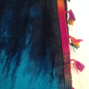 Kutchi Cotton Dupatta - Black main image 1