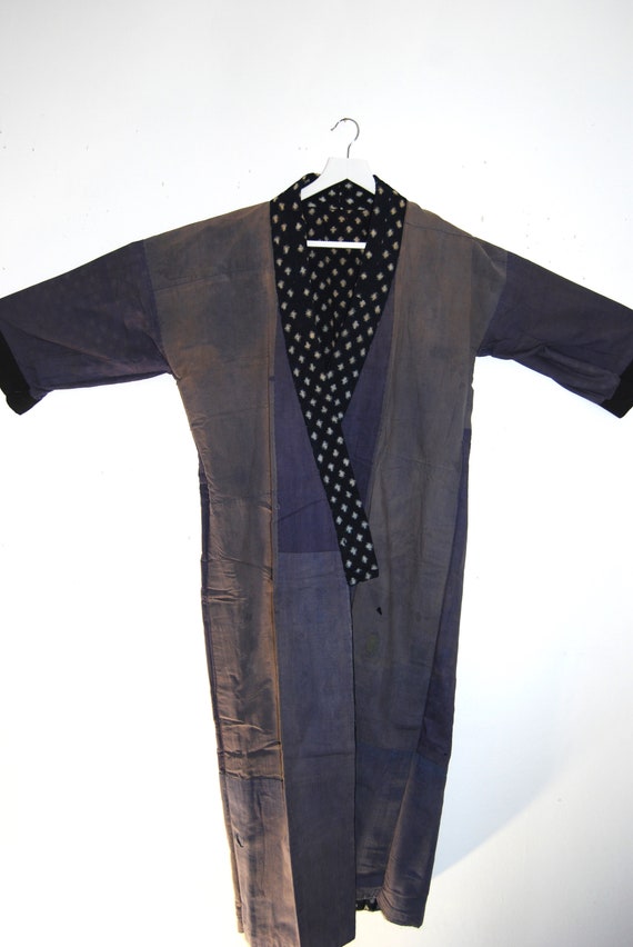 Reversible Vintage Japanese Indigo Cotton Kimono.