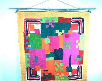 Siddi Kawandi Patchwork Baby Blanket Or Wall Hanging Textile Art