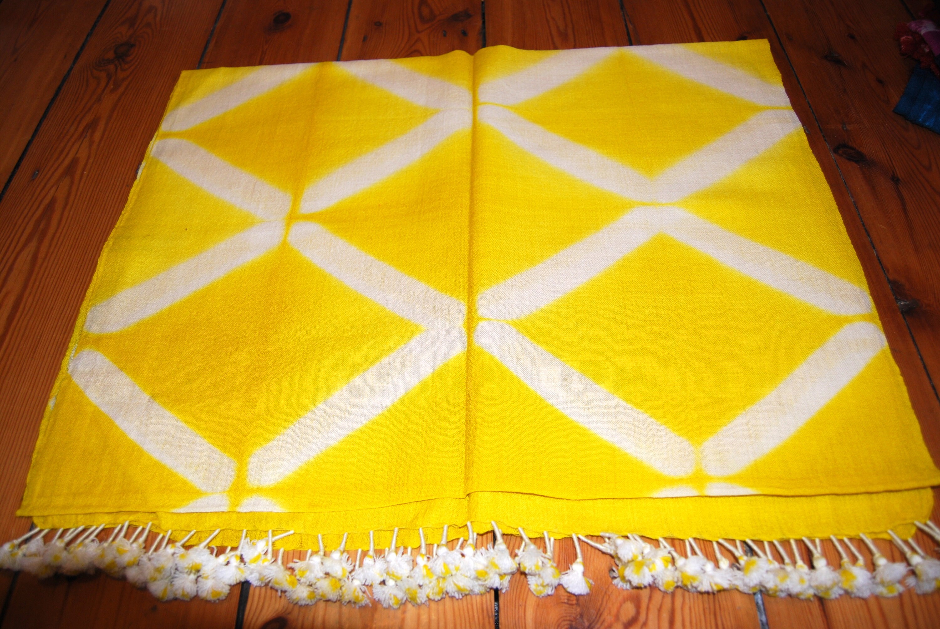 Black - Kutch Handwoven Clamp Dyed Merino Wool x Katia Silk Shibori Stole 40