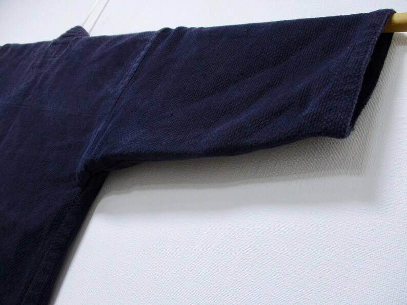 Japanese Kimono Cotton Kendo Swordsman Jacket Japanese Boro Dark Indigo Sashiko