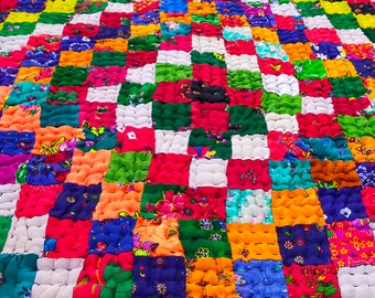 Hand-Stitched Patchwork Ralli Quilt From The Meghwal Tribe Of Kutch, Gujarat.