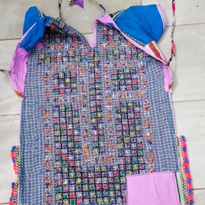 Beaded Mirror work Banjara Tunic Dress Made By The Meghwal Nomadic Tribe From Kutch, Gujarat image 9