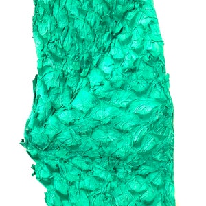Handmade Green Carp Fish Skin Leather
