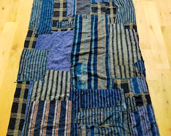 Antique Japanese Boro Hand Stitched Futon Cover