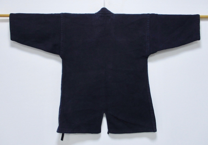 Japanese Kimono Cotton Kendo Swordsman Jacket Japanese Boro Dark Indigo Sashiko