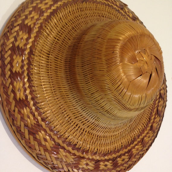 Vintage Bamboo Vietnamese Conical Hat (Coolie, Ric