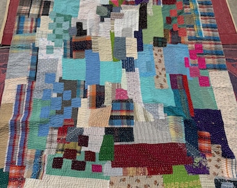 Trapunta Khoudi patchwork indiana vintage del Karnataka settentrionale