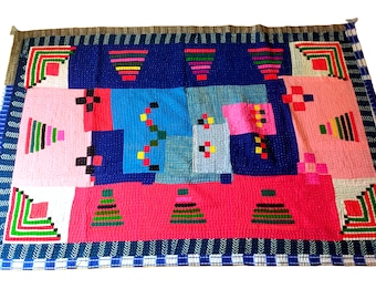 Siddi Tribal Patchwork Kawandi Quilted Kantha Blanket From India