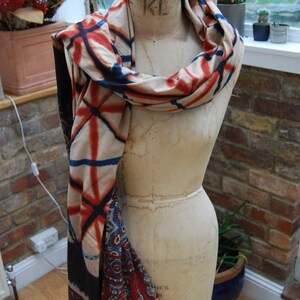 Green - Ajrakh Block Printing Cotton Scarf from Kutch