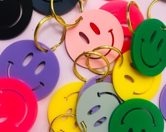 Smiley Face Keyring