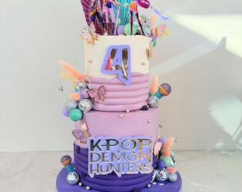 Acrylic K-Pop Demon Hunters Cake Toppers Set