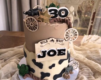 Wild West Cowboy Cake Topper Set