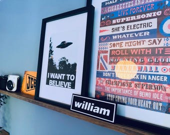 Oasis Inspired Name Plaque