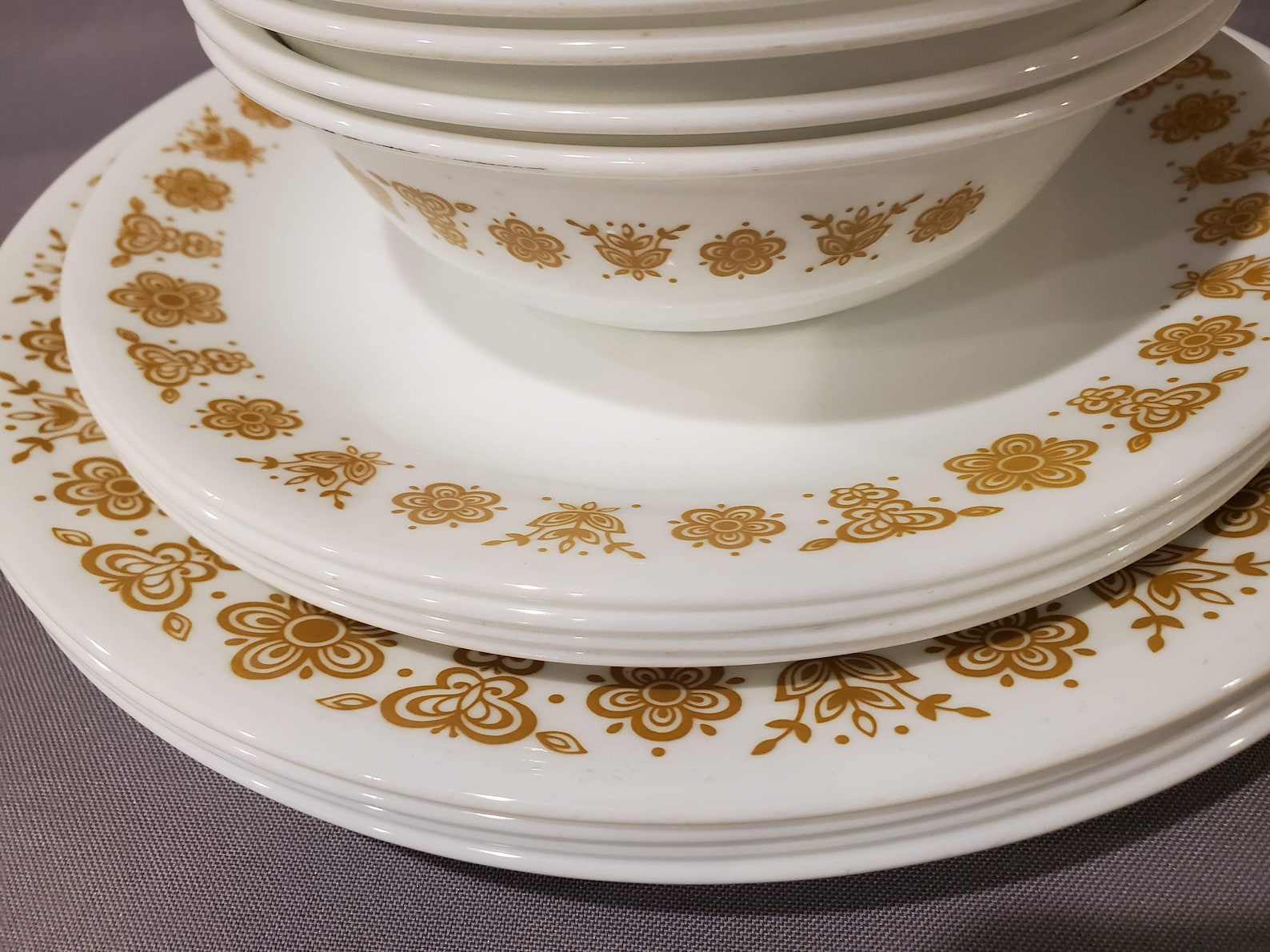 Corelle Dishes Corelle Gold Butterfly Pattern set of 20 Etsy