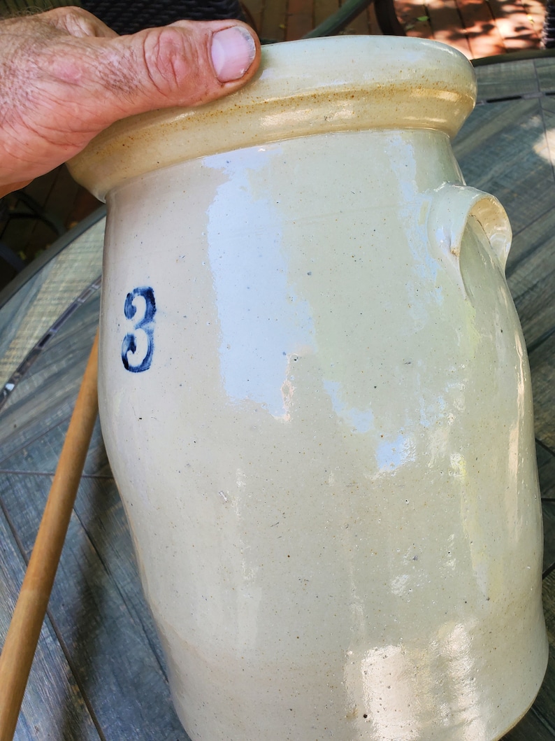 Butter Churn Vintage Butter Churn With Lid and Wood Stomper Etsy