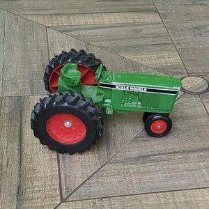 Scale Model Tractor, Toy Tractor, Green Tractor with Red Wheels, Vintage Toy Tractor, Vintage Green Tractor, 1/16gh Scale Toy Tractor