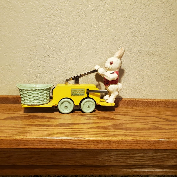 Vintage Peter Rabbit Chick Mobile By Lionel with Original Box, Vintage Mechanical Toy, Mechanical Peter Rabbit Chick Mobile, Antique Toy