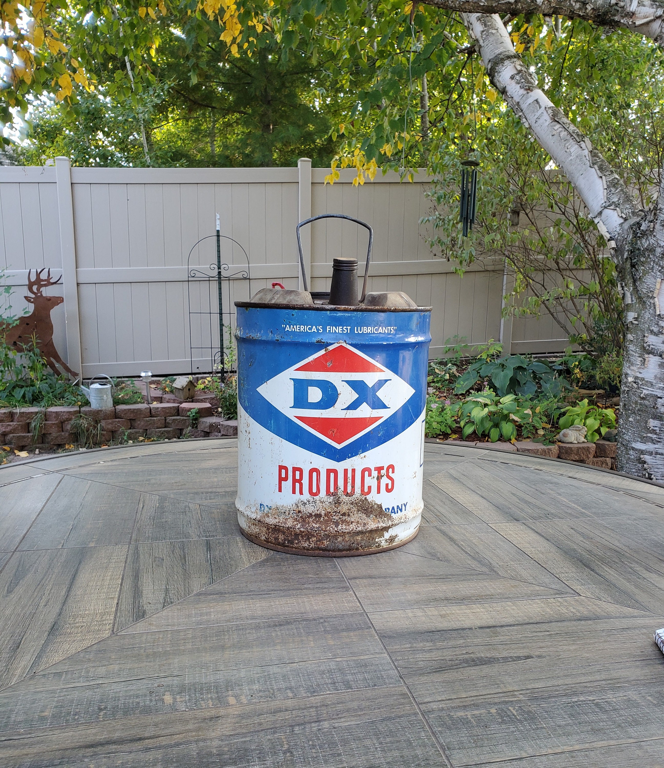 Oil Can, DX Oil Can, DX Sunray Oil Company, 5 Gallon DX Oil Can ...