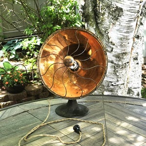Vintage Simplex Sunbowl Copper Dish Electric Heater, Simplex Electric Heater, Copper Bowl Heater, Vintage Electric Heater