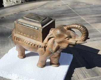 cigarette elephant Cast Iron Elephant Cigarette Dispenser, Elephant Cigarette Dispenser,  Mechanical Cigarette Dispenser, Cast Iron Elephant