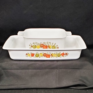 Corning Ware Spice of Life Roaster and Small Casserole, Corning Ware Spice of Life, Corningware Spice of Life, Vintage Corning Ware