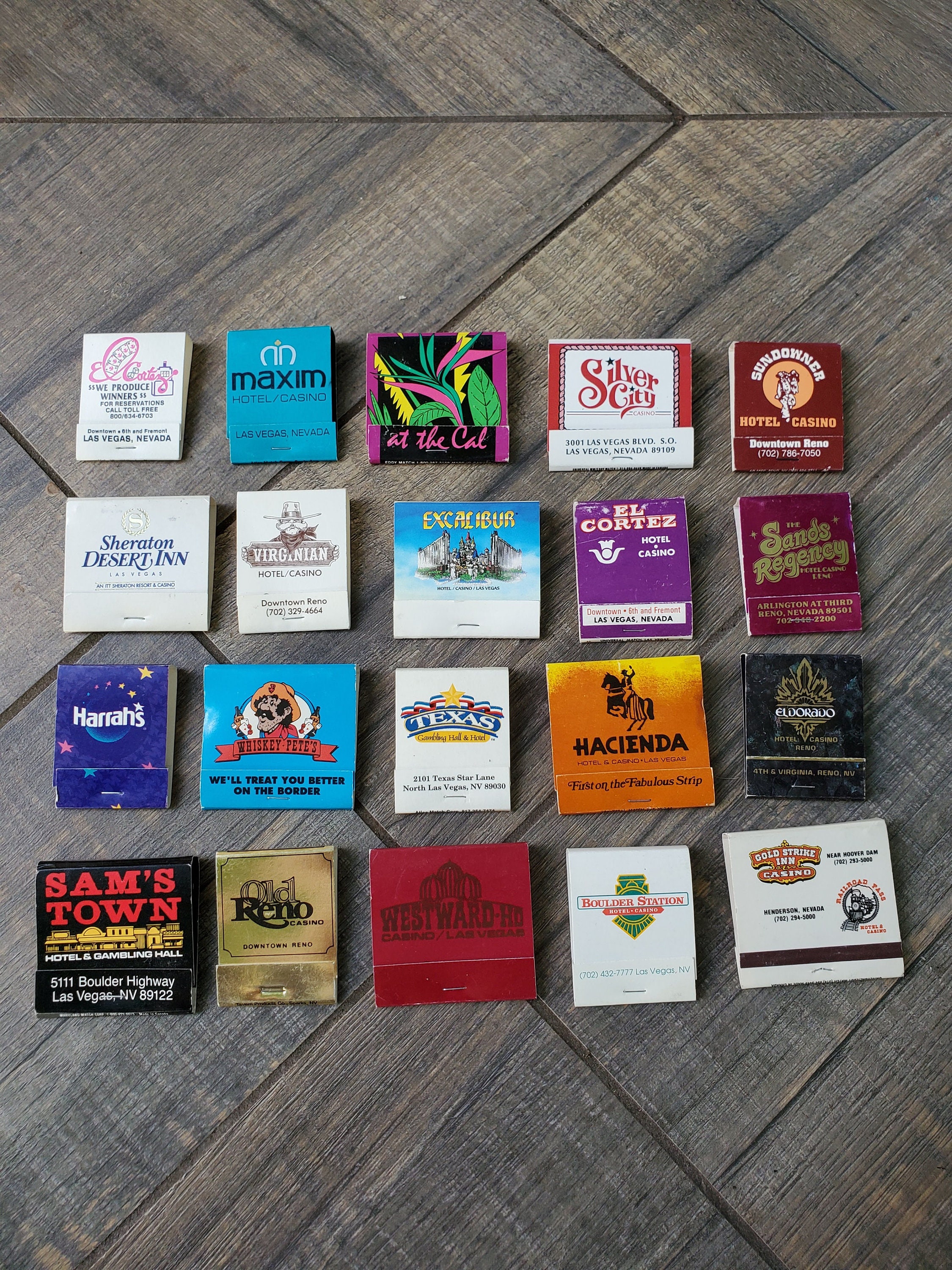 Matchbooks Matchbooks de casino vintage 2 de lote Etsy