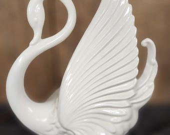 Vintage Ceramic Swan TV Lamp & Planter - Maddux of Calif #828 - Etsy