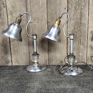 This is for One Vintage Art Decor Brass and Steel Desk Lamp, Table Lamp, Vintage Brass Desk Light, Reading Lamp, Student Lamp, Student Light