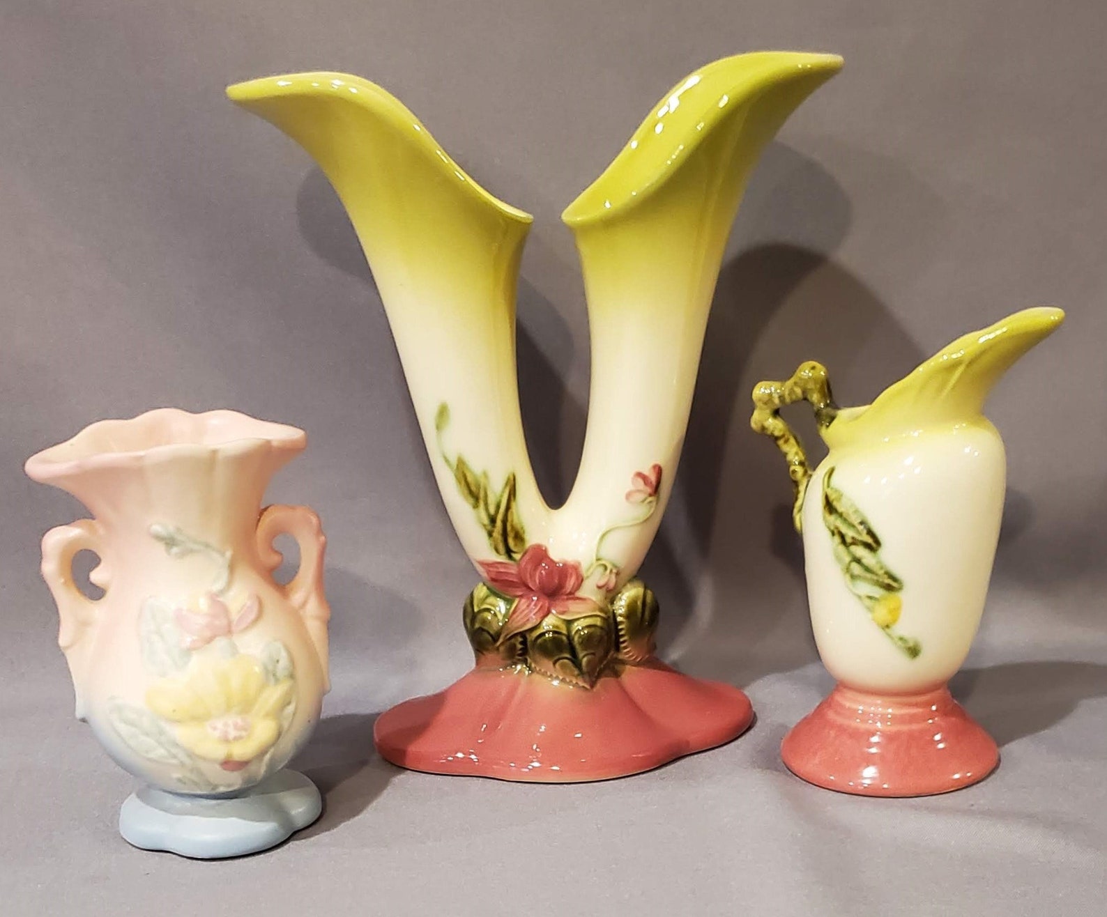 Hull Vases Set of 3 Hull Vases Hull Pottery Antique Vases Etsy UK