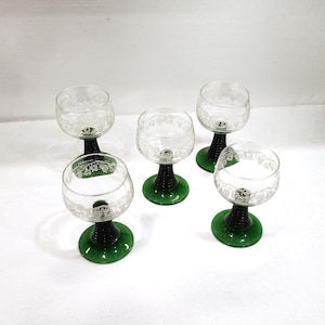 Vintage Luminarc France Roemer Beehive Wine Glasses, Set of 5, Vintage Wine Glasses, French Wine Glasses