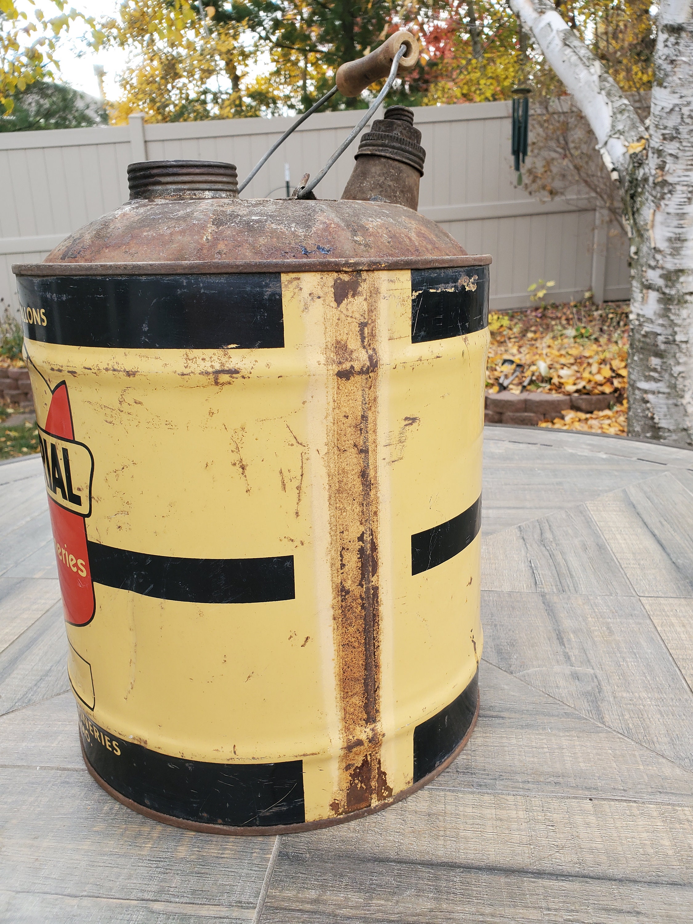 ビンテージ IMPERIAL MOTOR OIL 5ガロン缶 Oil Can, Vintage Imperial Premium 5 Gallon Motor Oil Can