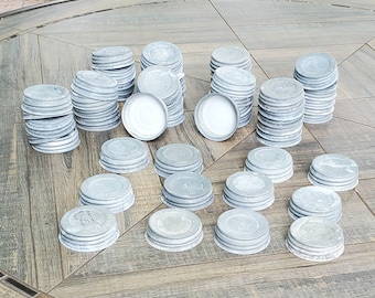 Ball & Atlas Zinc Canning Jar Lids, Set of 15 Lids, Antique Zinc Canning Jar Lids, Antique Canning Lids, Zinc Canning Lids