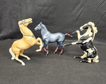 Hartland Toy Horses, Set of 3 Plastic Hartland Horses, Vintage Toy Horses, Vintage Hartland Plastic Horses, Plastic Horses