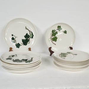Vintage Metlox Poppytrail Dinner Plates: California Ivy, Hand Painted, MCM Dinnerware