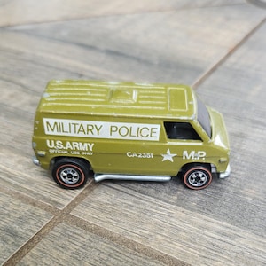 Vintage 1974 Hot Wheels Redline US Army Military Police Van, Collectible Hot Wheels, Hot Wheels Redline