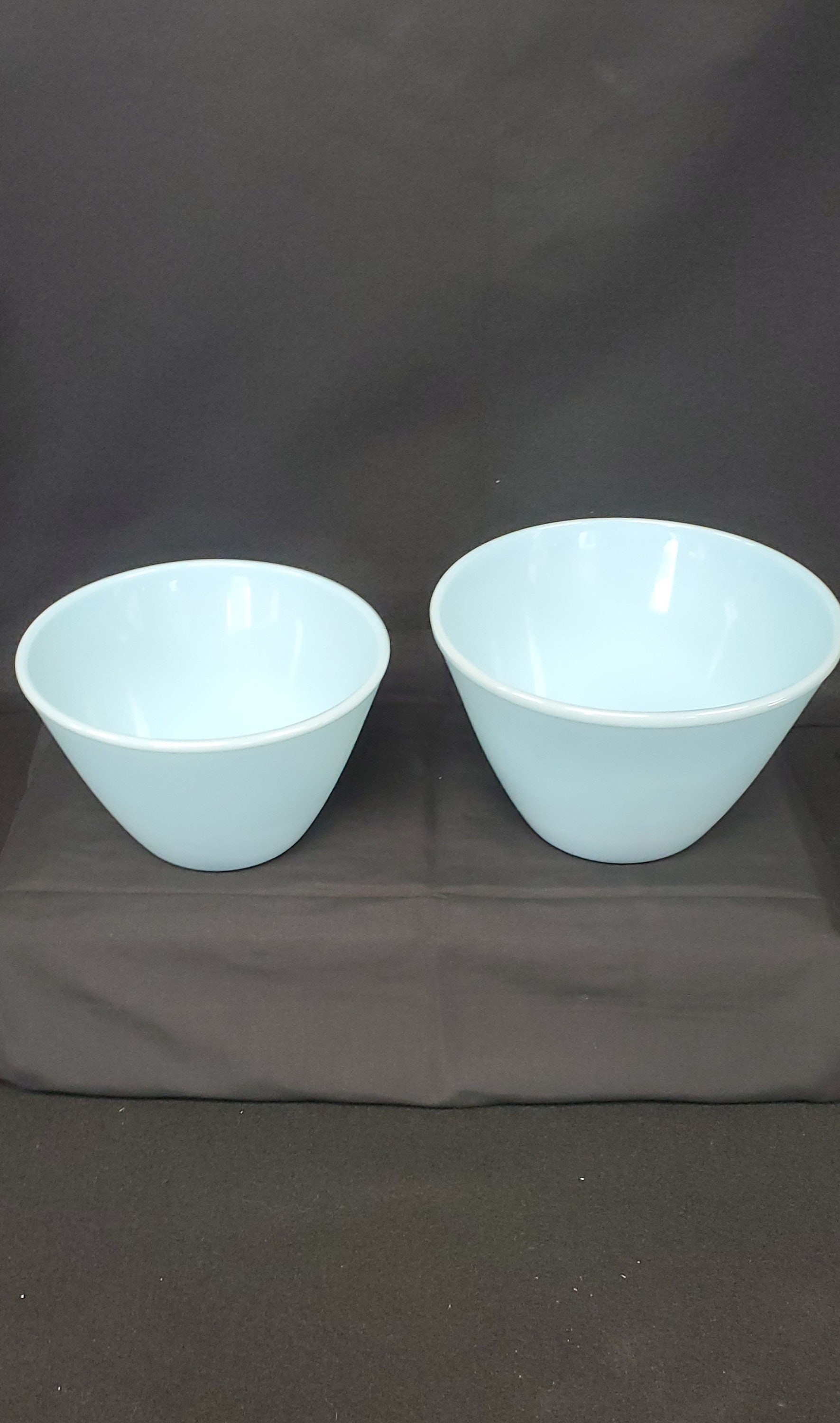 Vintage 2 Piece Set of Fire King Turquoise Blue 