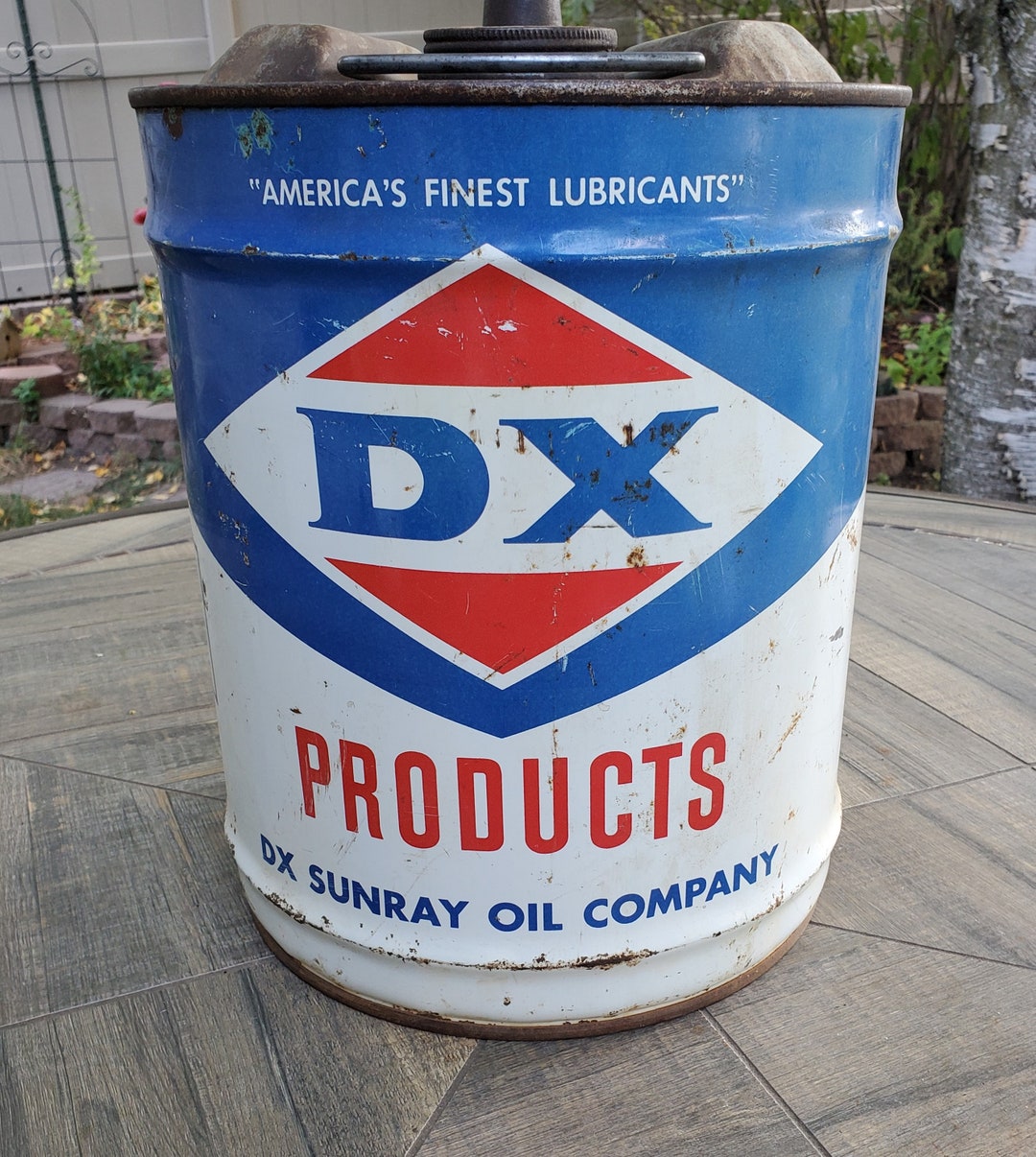 Oil Can, DX Oil Can, DX Sunray Oil Company, 5 Gallon DX Oil Can