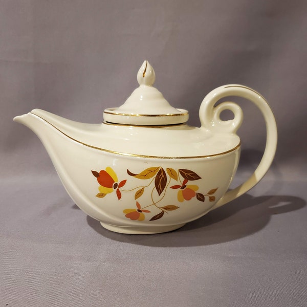 Hall China Autumn Leaf Aladdin Teapot, Antique Teapot, Hall Teapot, Autumn Leaf Teapot, Aladdin Teapot, Collectible Teapot, has Diffuser