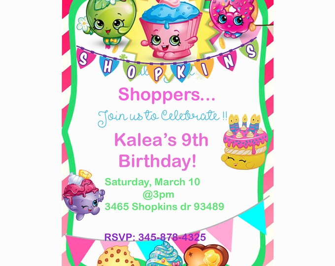 Shopkins Invitation, Printables Shopkins Party, Shopkins Birthday ...