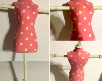Display Mannequin Doll Clothes Jewelry Stand Tree Polka Dot