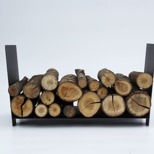 Metal Firewood Rack Minimalist Holder Fireplace Organizer Etsy