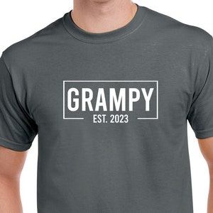 Grampy Est. 2023 Shirt- Grampy Est. 2024 Tshirt- Grampy Shirt- Grampy Gift- Father&#39;s Day Gift- Gift for New Grampy- CUSTOMIZE THE YEAR
