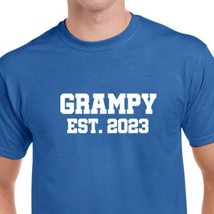 Grampy Est. 2023 Shirt- Grampy Est. 2024 Tshirt- Gift for Grampy- Gift for New Grampy- CUSTOMIZE THE YEAR